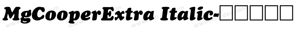 MgCooperExtra Italic字体转换